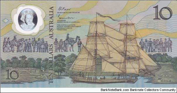 Australia P49b (10 dollars 1988) (Polymer) Banknote