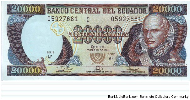  20,000 Sucres Banknote