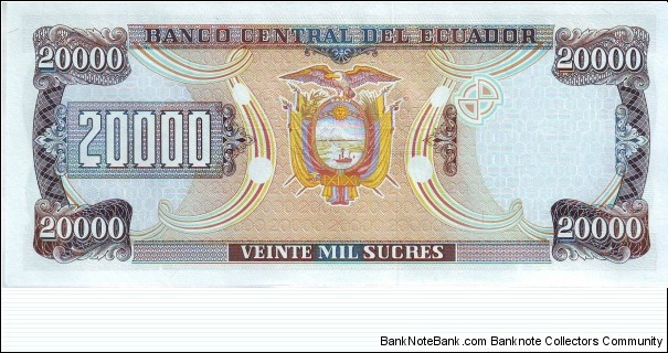 Banknote from Ecuador year 1999