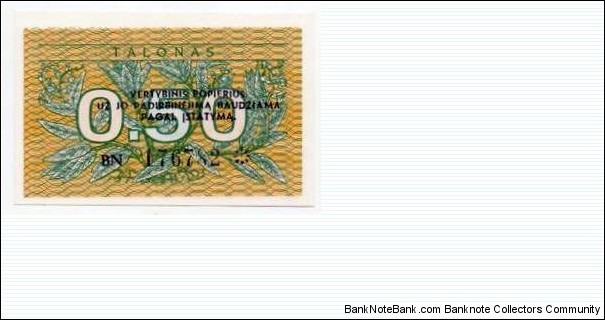 0,50 Talonas Banknote