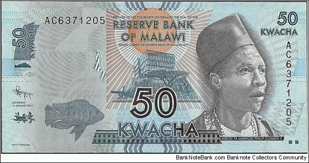 Malawi 2012 50 Kwacha. Banknote