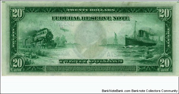 Banknote from USA year 1914