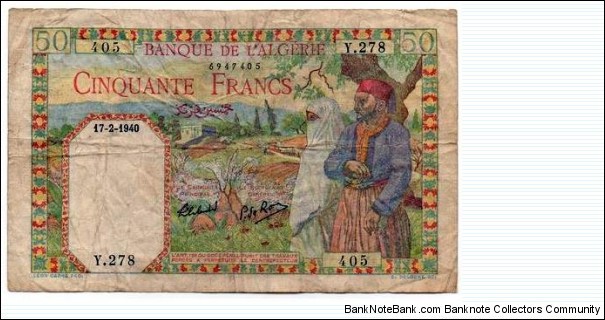 50 FRANCS Banknote