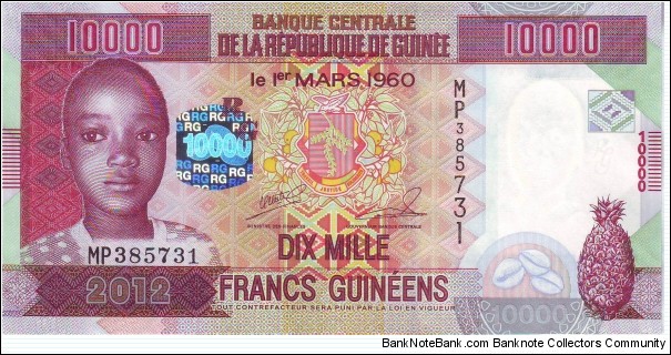  10,000 Francs Banknote