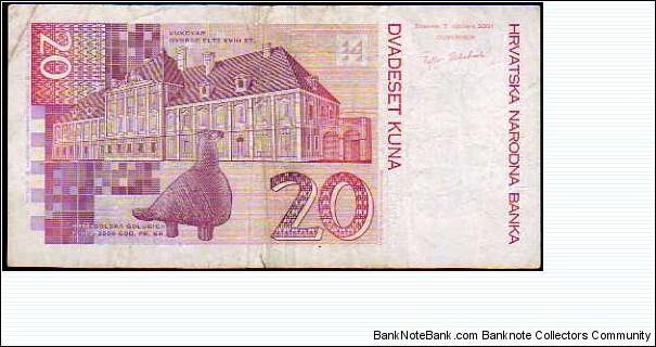 Banknote from Croatia year 2001