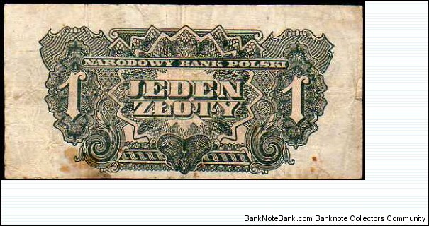 Banknote from Poland year 1944