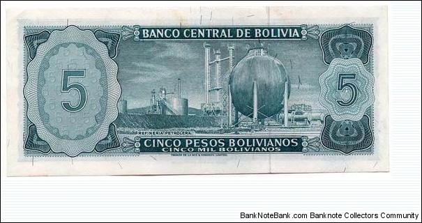 Banknote from Bolivia year 1962