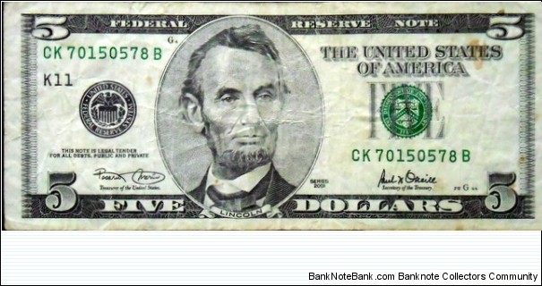 5$ Banknote