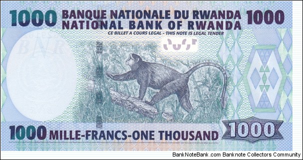 Banknote from Rwanda year 2008