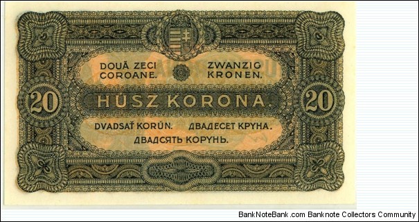 Banknote from Hungary year 1920