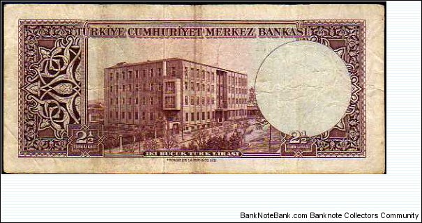Banknote from Turkey year 1956