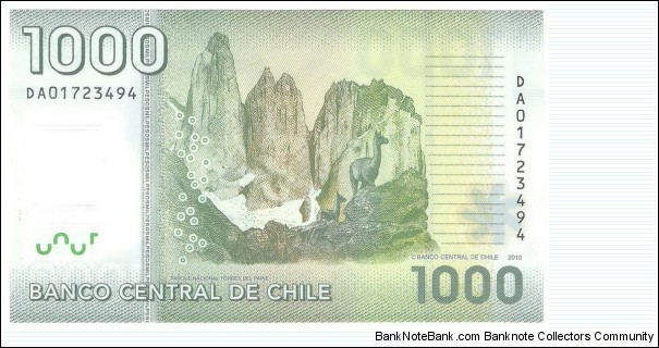 Banknote from Chile year 2010