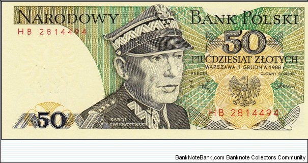 Poland 50 zlotych 1988 Banknote