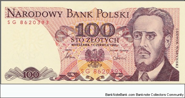 Poland 100 zlotych 1988 Banknote