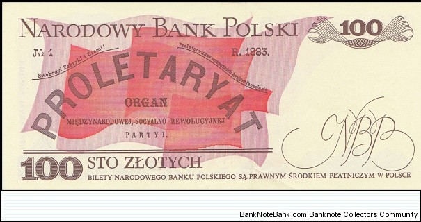 Banknote from Poland year 1988