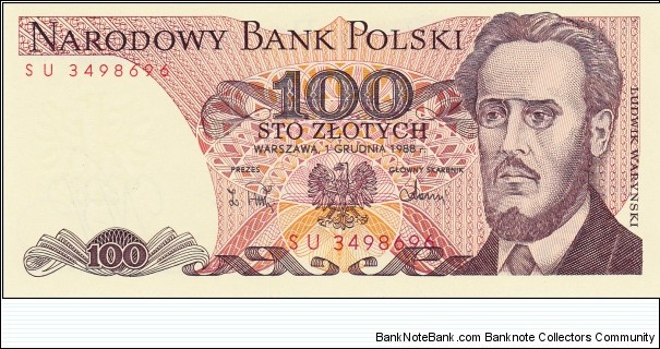 Poland 100 zlotych 1988 Banknote