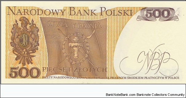 Banknote from Poland year 1982