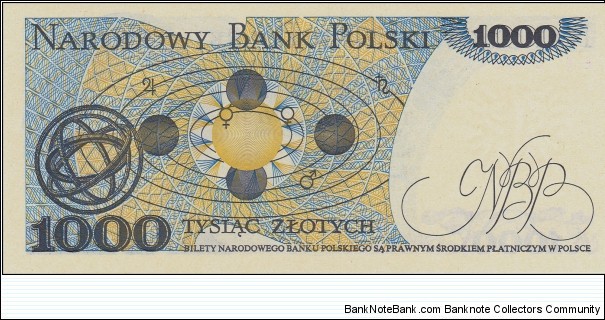 Banknote from Poland year 1982