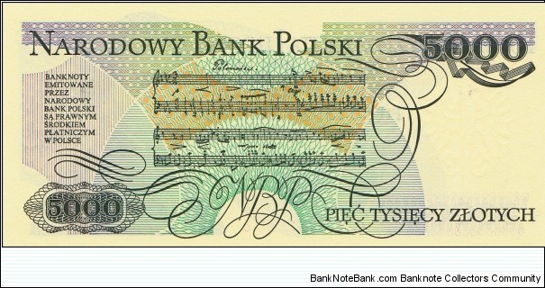 Banknote from Poland year 1988