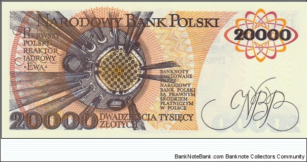 Banknote from Poland year 1989