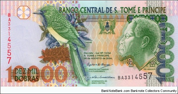São Tomé & Príncipe 10k dobras 2004 Banknote