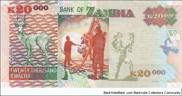 Banknote from Zambia year 2003