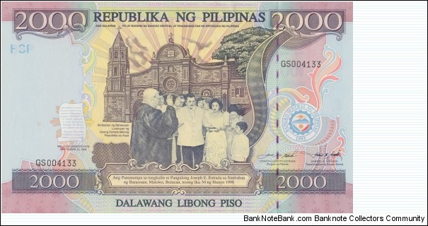 Philippines 2000 piso 1998 -