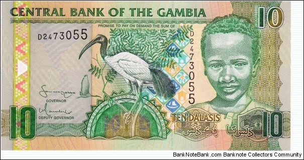 Gambia 10 dalasis 2006 Banknote