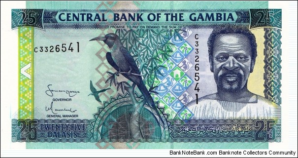 Gambia 25 dalasis 2005 Banknote