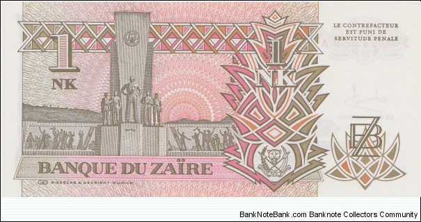 Banknote from Congo year 1993