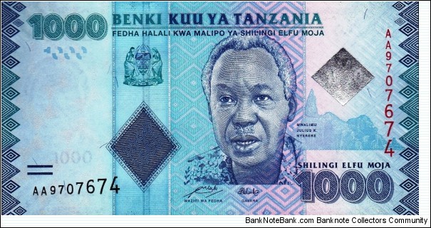 Tanzania 1000 schillings 2010 Banknote