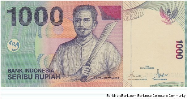 Indonesia 1000 rupiah 2000 Banknote