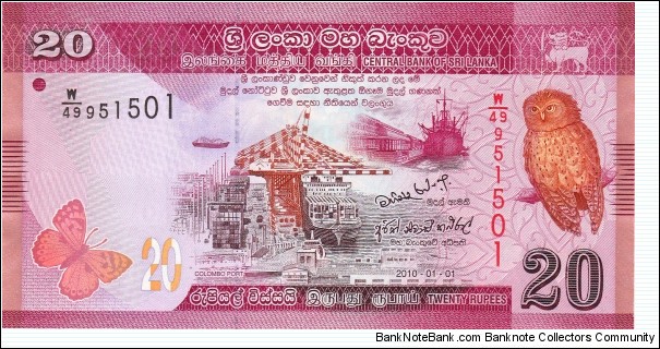 Sri Lanka 20 rupees 2010 Banknote