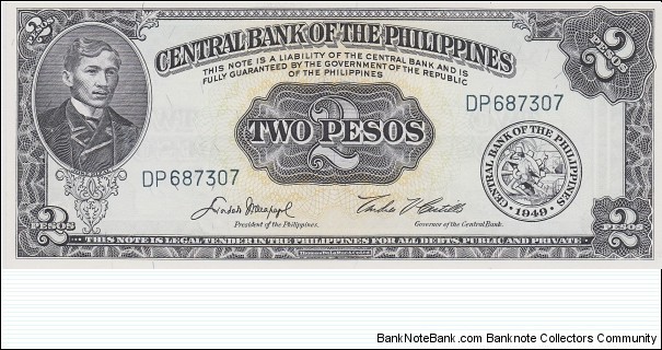 Philippines 2 pesos 1949 Banknote