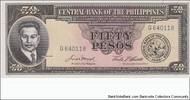 Philippines 50 pesos 1949 Banknote