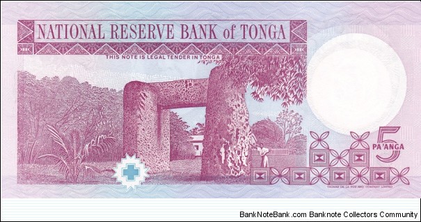 Banknote from Tonga year 1995