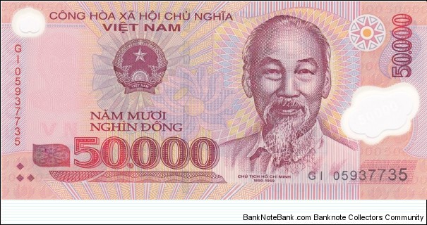 Vietnam P121 (50000 dong 2005) (Polymer) Banknote