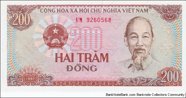 Vietnam 200 dong 1987 Banknote