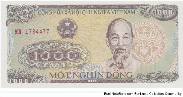 Vietnam 1000 dong 1988 Banknote