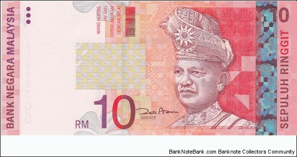 Malaysia 10 ringgit 2004 Banknote