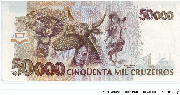 Banknote from Brazil year 1992