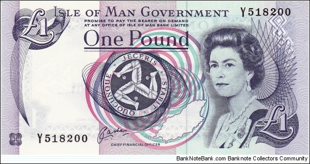 Isle of Man 1 pound 1991 Banknote