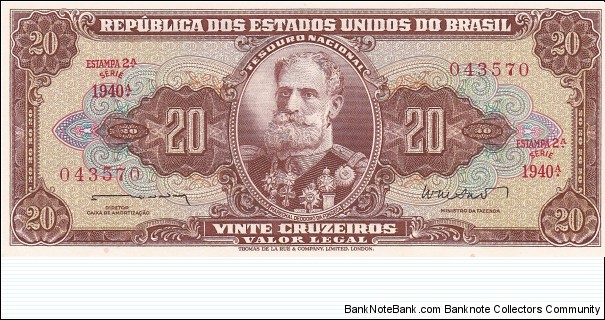 Brazil 20 cruzeiros 1962 Banknote