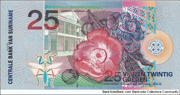 Banknote from Suriname year 2000