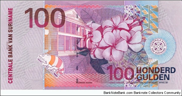 Banknote from Suriname year 2000