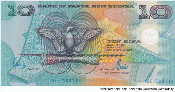 Papua New Guinea 10 kina 2000, polymer Banknote