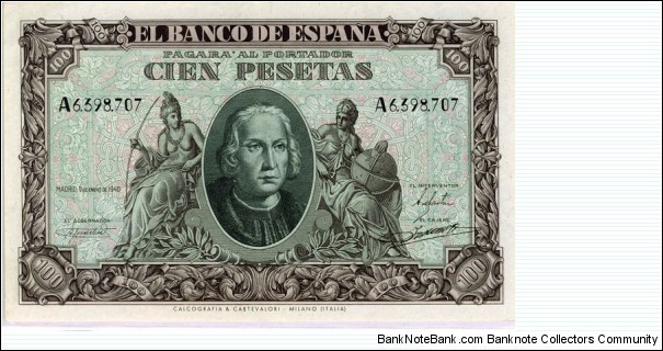 100 Peseta Banknote