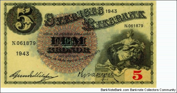 5 Kronor Banknote