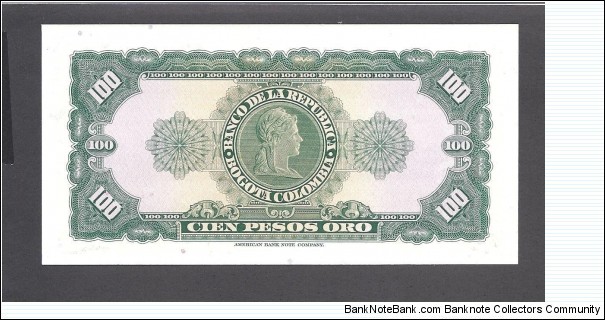 Banknote from Colombia year 1958