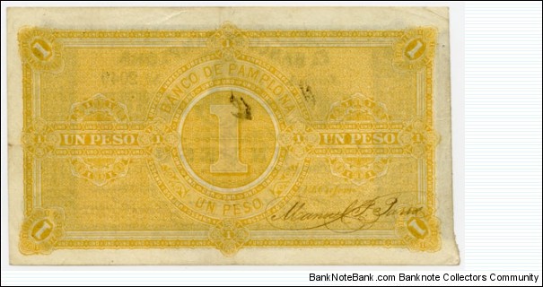Banknote from Colombia year 1883